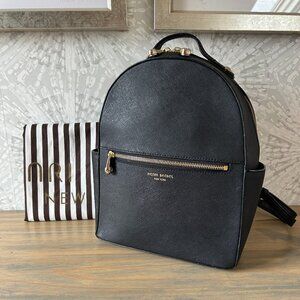 Authentic Henri Bendel West 57th Backpack in Black Saffiano Leather MSRP $225